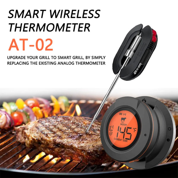 ToGrill Smart Wireless BBQ Thermometer - Bluetooth, 4 Temperatuursensoren, Smart App Control - Liwolf.com