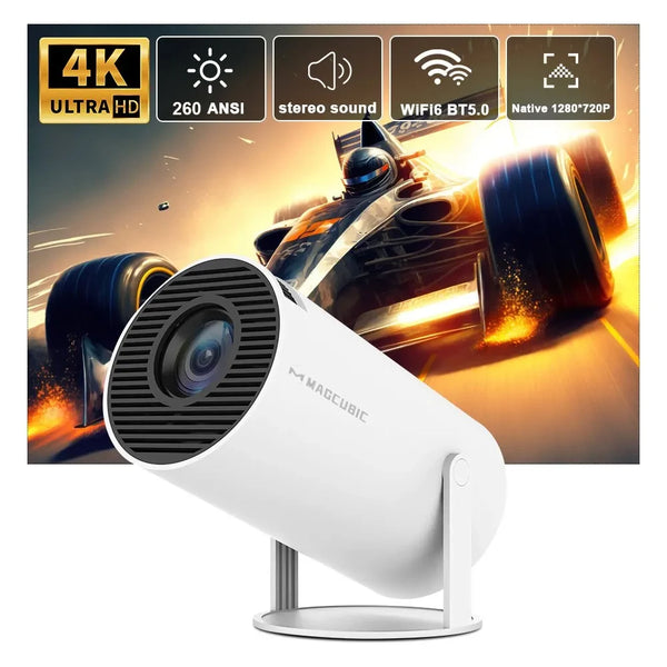 Magcubic HY300 Pro Projector Android 11 4K 1280*720P Dual Wifi 260ANSI 180°flexible BT5.0 Cinema Outdoor Portable Projector HY300 Pro - Liwolf.com