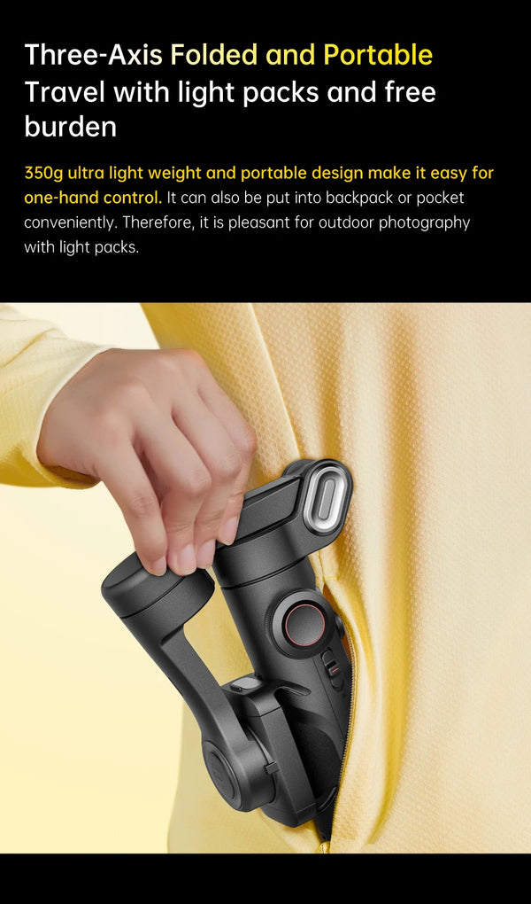 AOCHUAN 3-Axis Handheld Gimbal Stabilizer voor Smartphone met Fill Light – Perfect voor iPhone, Android, Face Tracking, TikTok, Vloggen en Smart XE - Liwolf.com