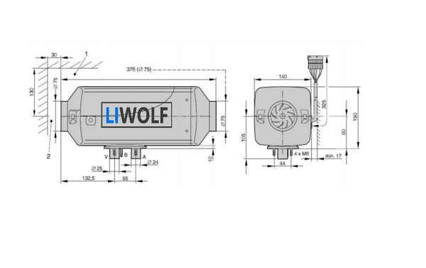 standkachel afmeting