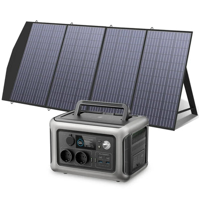 ALLPOWERS R600+SP -voimalaitos 600 W, 299 Wh + 200 W aurinkopaneeli