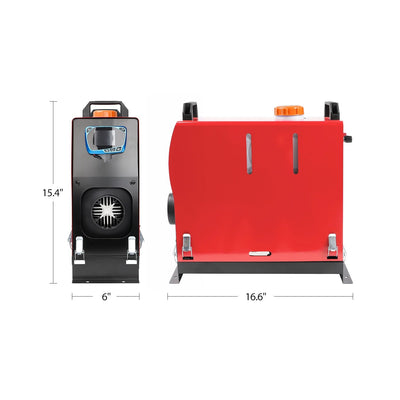 Portable standkachel Diesel 12V 5KW alles in één - Liwolf.com